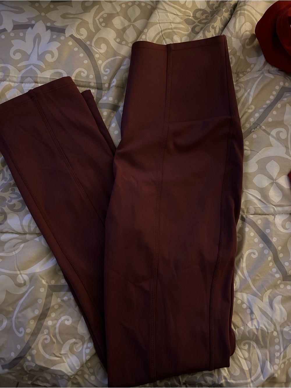 HALARA Women's High-Waist Pants leggings - Wine